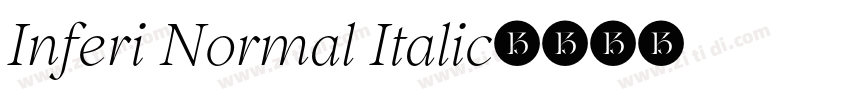 Inferi Normal Italic字体转换